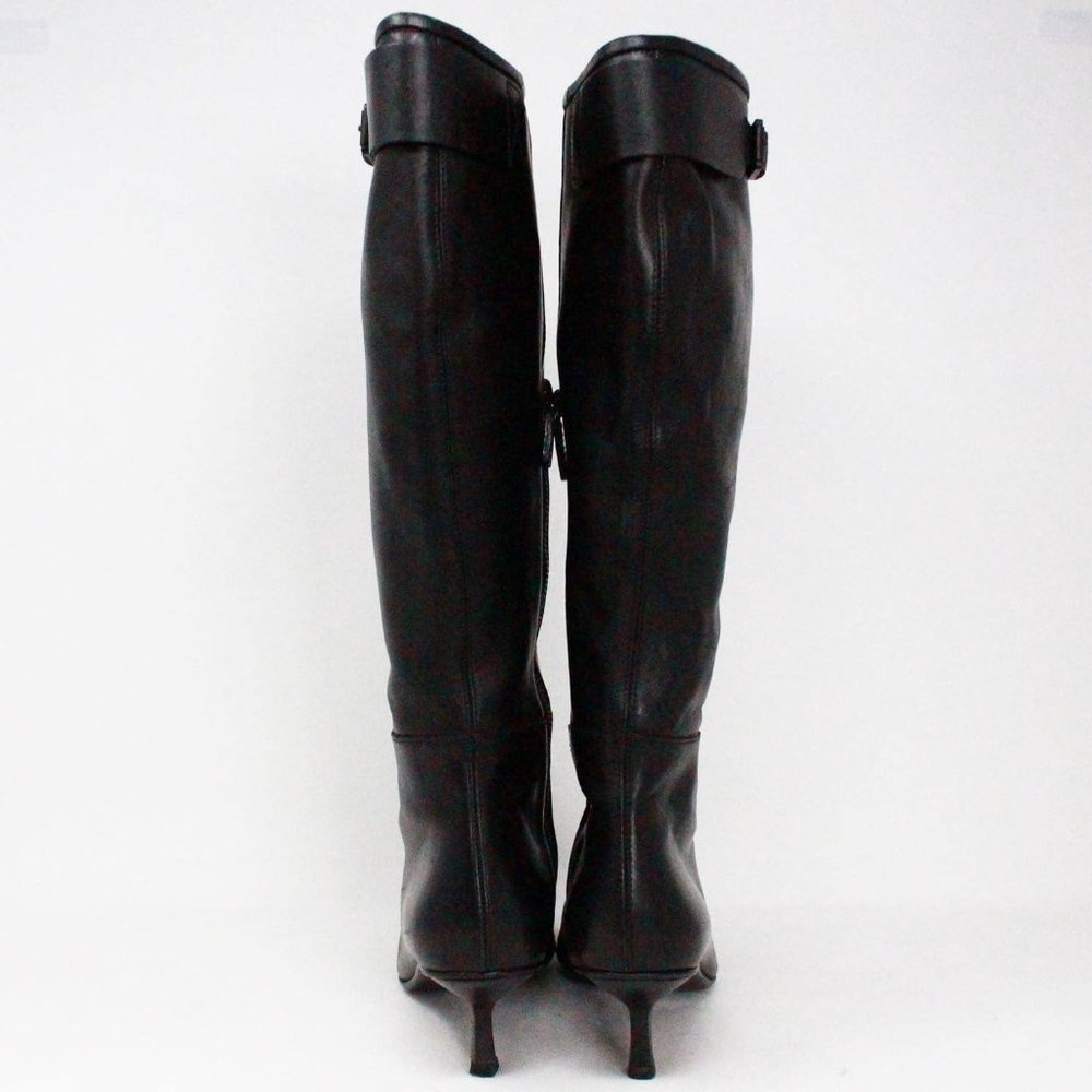 GUCCI #40013 Black Leather Kitten Heel Boots (US 7.5 EU 37.5) - Picture 2 of 10